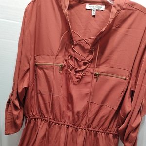 Speed Control Rust Colored Dress 1X